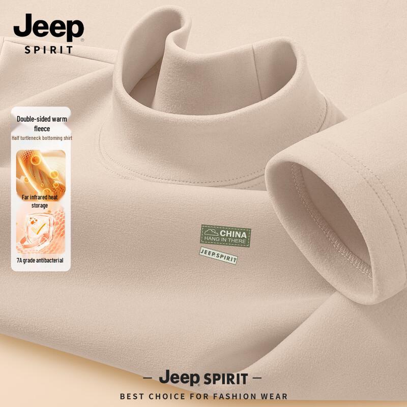JEEP SPIRIT Men s Thermal Turtleneck Long Sleeve Shirt L