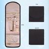 1 Pc Travel Jewelry Storage Box With Foldable Jewelry Roll, Suitable For Travel Rings, Necklaces, Earrings, Bracelets, Mini
