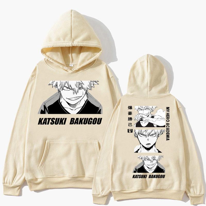 Japan Anime My Hero Academia Bakugo Katsuki Hoodie Men Women Fashion Harajuku Manga Sweatshirt Oversized Tracksuit