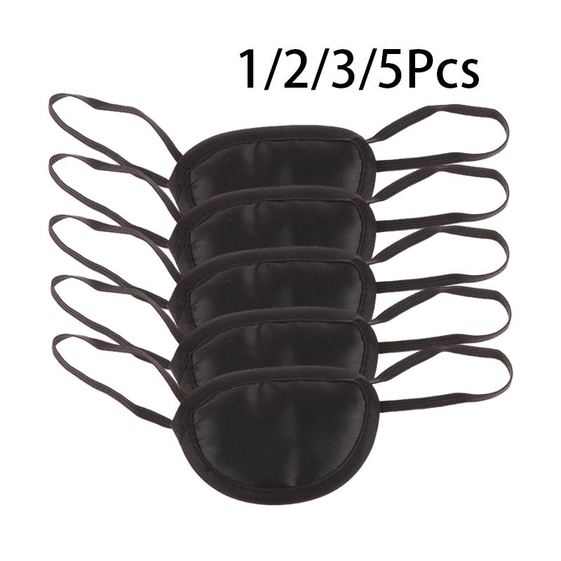 1/2/3/5pcs Pirate Eye Patch Eye Covers For Sleeping Adjustable Eye Patch Black Eye Patch Eye Patch For Strabismus