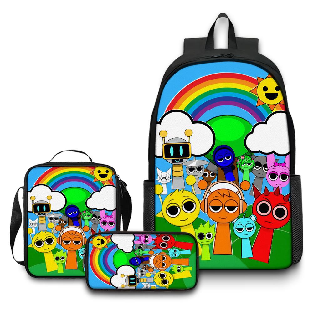 Rhythm Box Game School Bag Sprunki Load Reduction Cartoon Backpack Student Backpack Backpack D