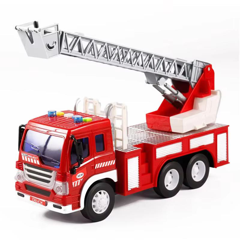 

1:16 Fire Truck Model Simulation Sound and Light Inertia Firefighter Rescue Engineering Vehicle Children s Assembly Toy