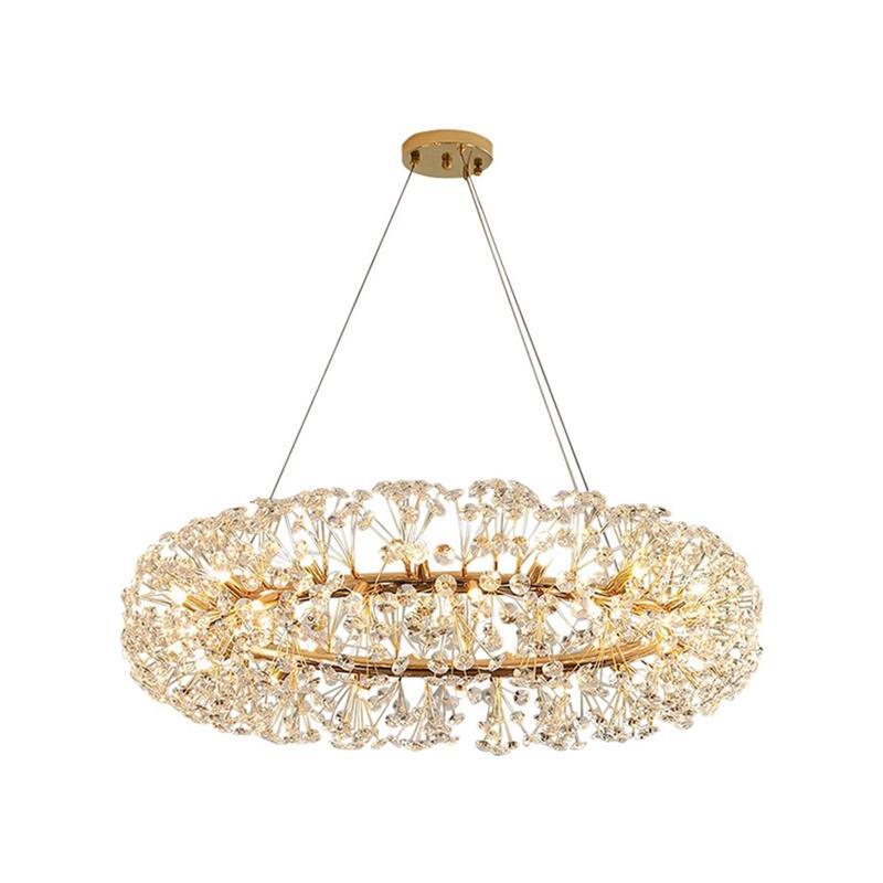 Nordic Dandelion Crystal Pendant Light for Living Room, Bedroom & Bar - Luxurious Creative Style Lighting