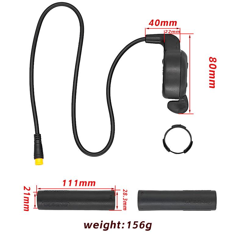 

Оригинальная универсальная водонепроницаемая литиевая велосипедная ручка газа Five-Star FT-21X M8 с полуповоротом 24 В-72 В