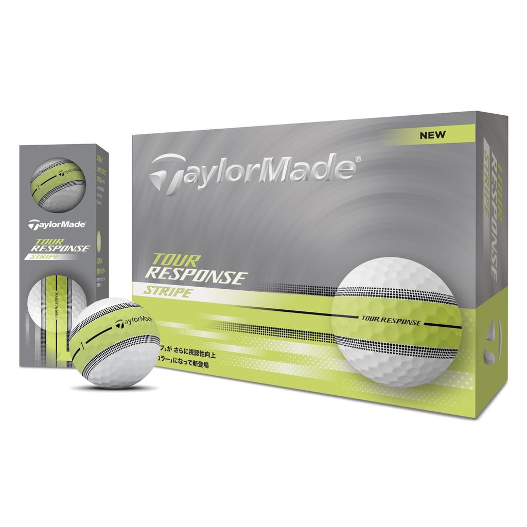 TaylorMade TMJ25 Tour Response Stripe Neon Yellow Golf Balls (JPN dz)