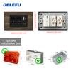 DELEFU Brasilianischer 118er Vintage Aluminium-Holzmaserung Schaltersteckdose mit USB Typ-C Anschluss Netzstecker ist Langlebig.