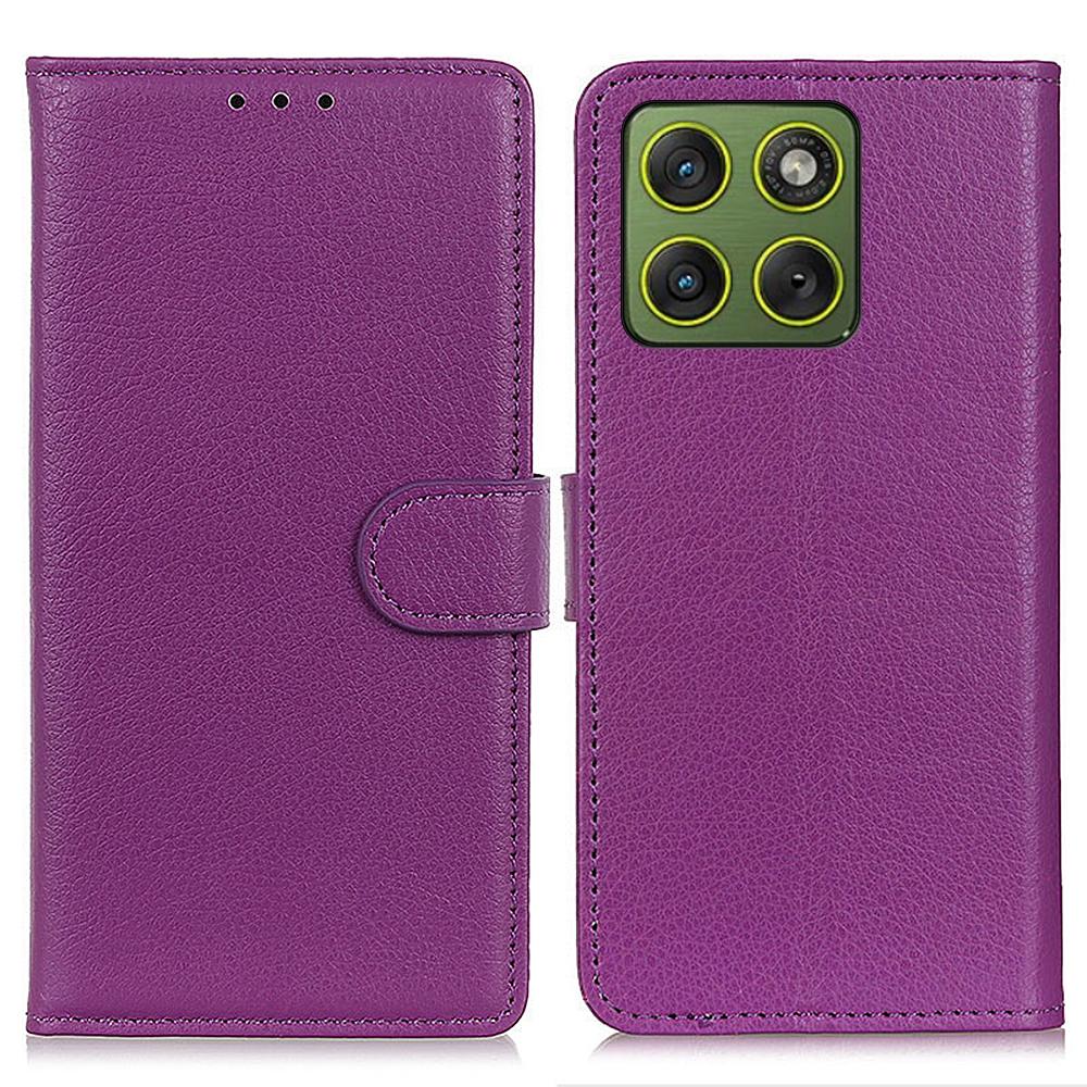 For Motorola Edge 70 5G Wallet Case PU Leather Phone Cover Litchi Texture