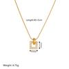 Elegante 18k vergoldete Halskette aus Edelstahl mit weißem Muscheldekor und Diamanten
