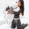Dog Plush Toy Stuffed Animal Pillow With Pp Cotton Filling White Gift