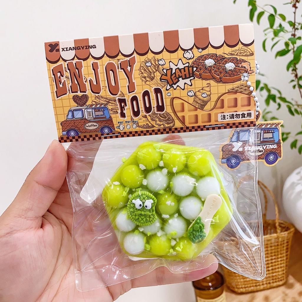 Cute Cartoon Food Squeeze Toy Silicone Pinch Slow Rebound Decompression Toy for Adult Kids Gift Stress Reliever Toys