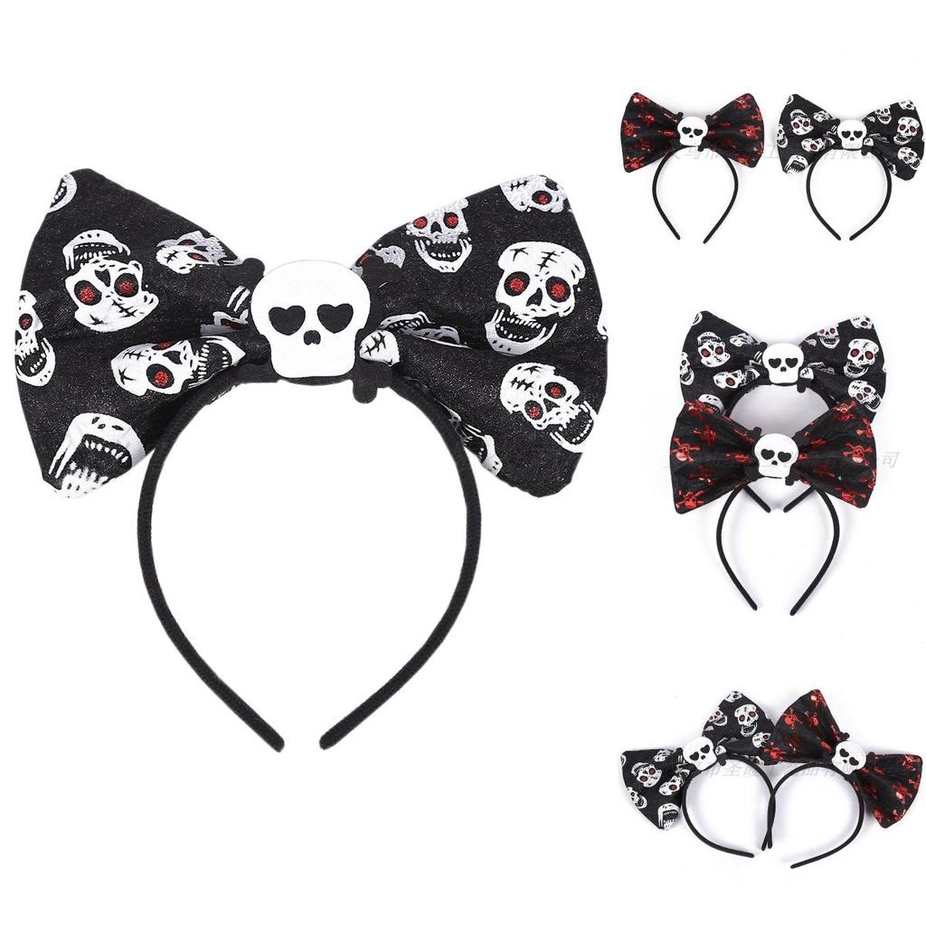 High-quality Red Eye Skull Bow Headband Ideal For Halloween Decorations