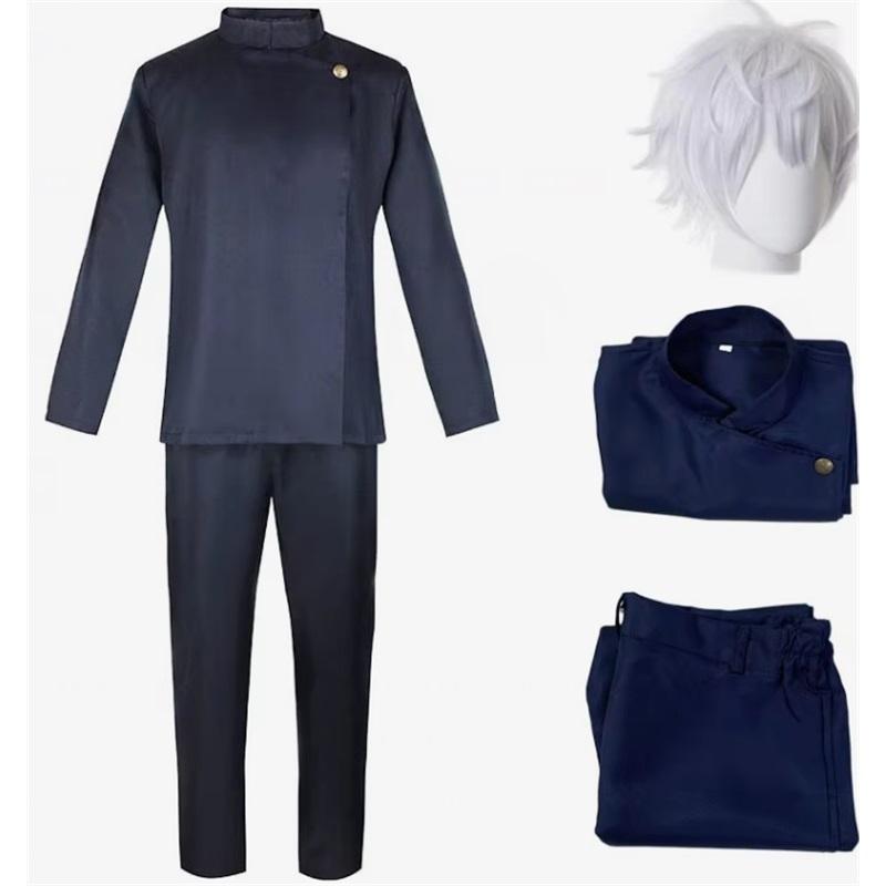 Gojo Satoru Cosplay Kostüm Highschool-Uniform Anzug Halloween Kostüm Herren Erwachsene Gojo Satoru Komplettset