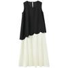 Sancai 2026 Spring Round Neck Faux Two-Piece A-Line Vest Dress