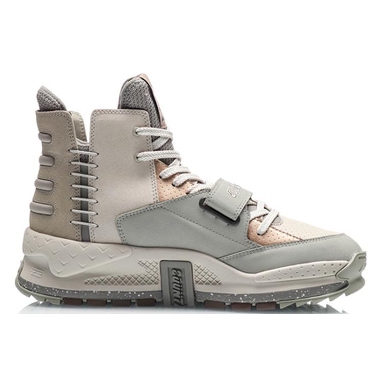 Li Ning CF Alien Hacker Abrasion Resistant Slip Resistant Coverage High Top Athletic Shoes Men's Gray AGLQ167-4