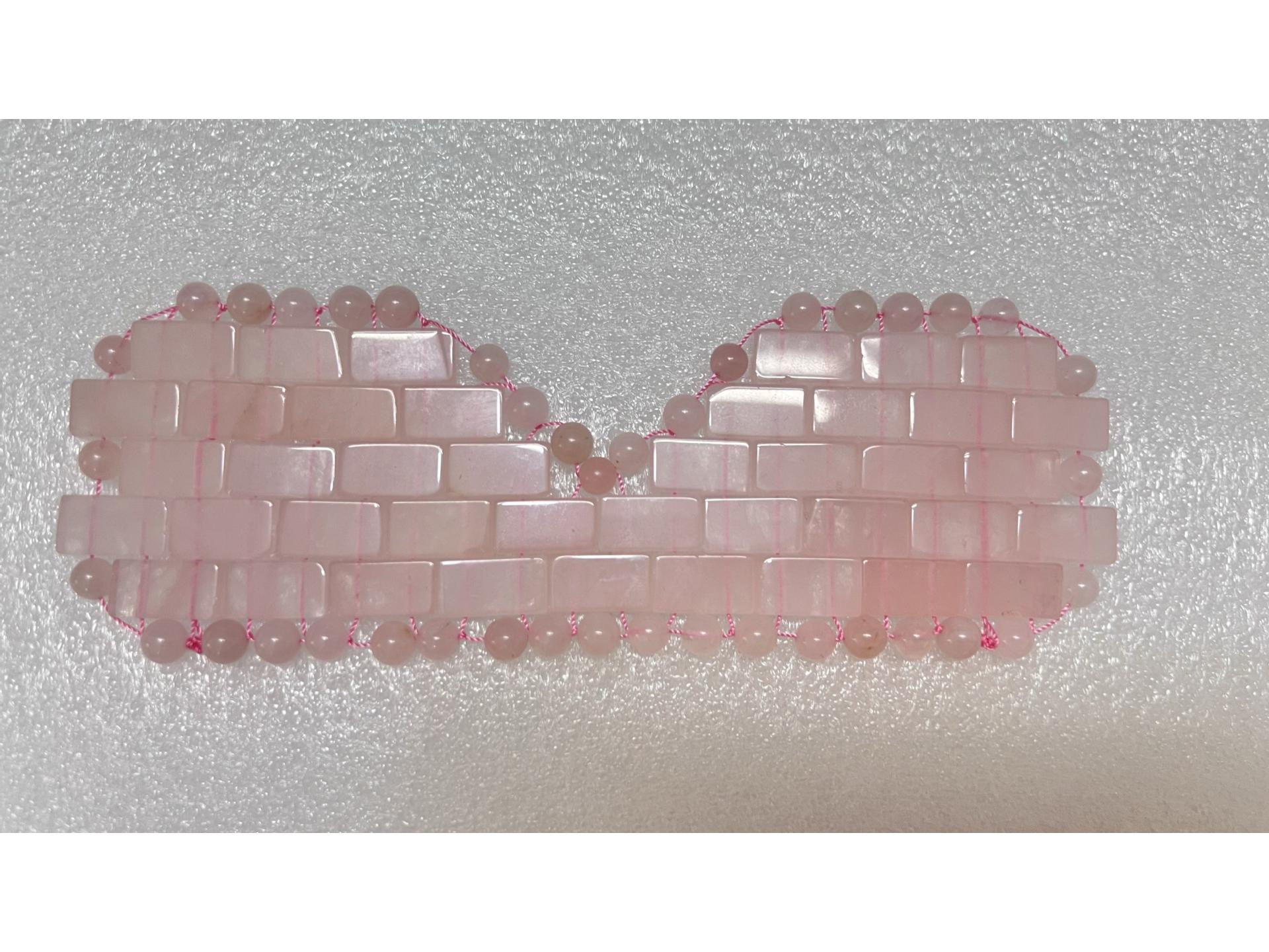 Jade Rose Quartz Natural Crystal Hand-Woven Beauty Spa Eye Face Mask