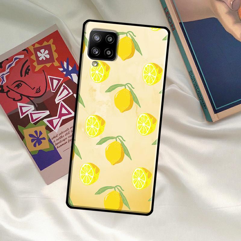 Fruit Lemon Case For Samsung Galaxy A54 A06 A05 A16 A26 A36 A56 A53 A32 A52 A33 A13 A55 A35 A15 A14 A34