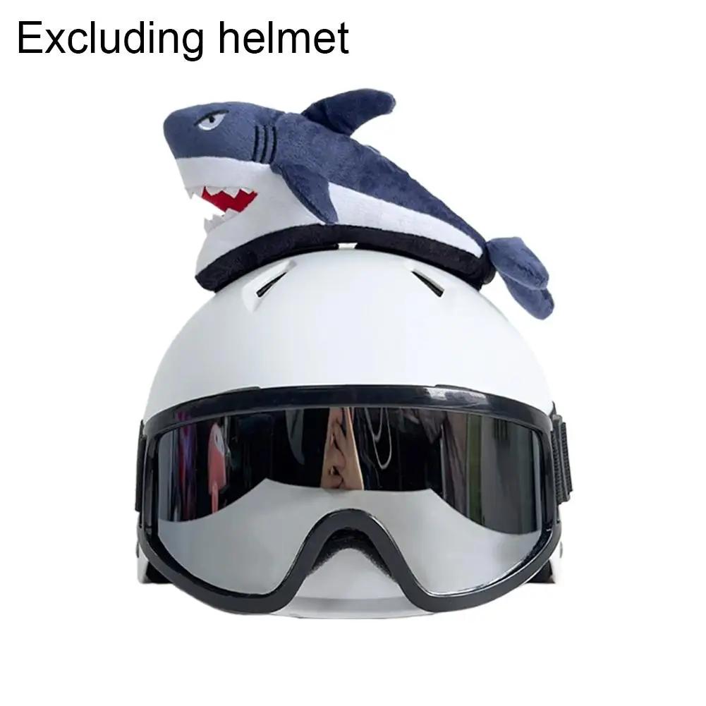 Cute Plush Motorcycle Helmet Decorations Cartoon Fish Ear Shaped Helmet Accessories For Motorcyclists Riders Helmet Ornamen B7D4