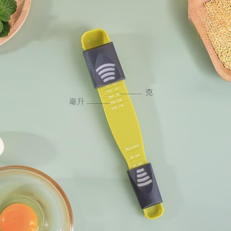 Adjustable Measuring Spoon with Graduations Salt Milk Powder Graduations Spoon Kitchen Dual Head Design Meets Different Needs