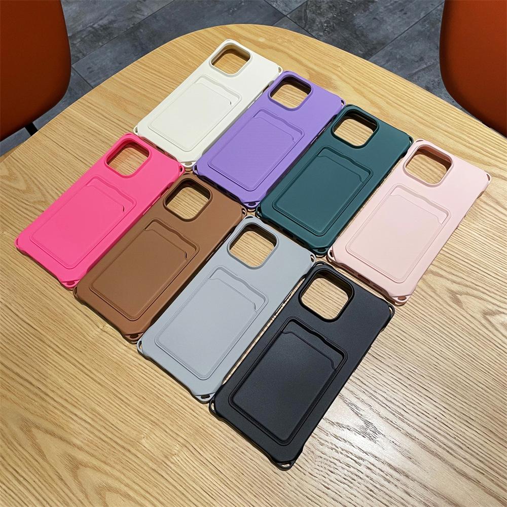 X Four Corners Anti-drop Card Mobile Phone Case Apple 17PROMAX Anti-drop Mobile Phone Case Silicone Card Case 13PRO Suitable