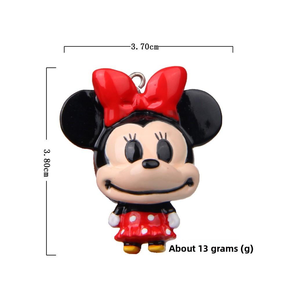 Mickey Mouse Resin Handcraft Keychain With Cartoon Accessories For Gift Giving And Party Decor