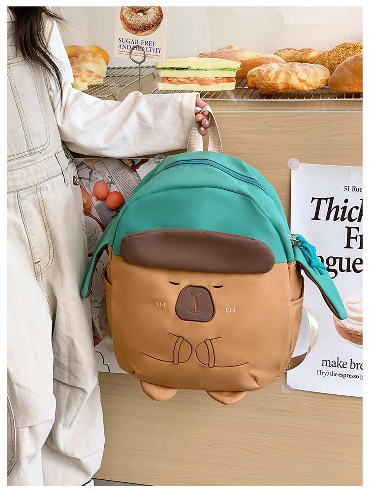 2025 Trendy Capybara Girl's Cartoon School Backpack
