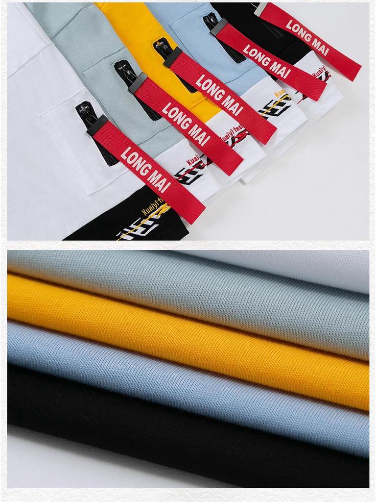 Herrenmode Locker geschnittenes Baumwoll-T-Shirt im koreanischen Stil, Sommerkollektion 2020