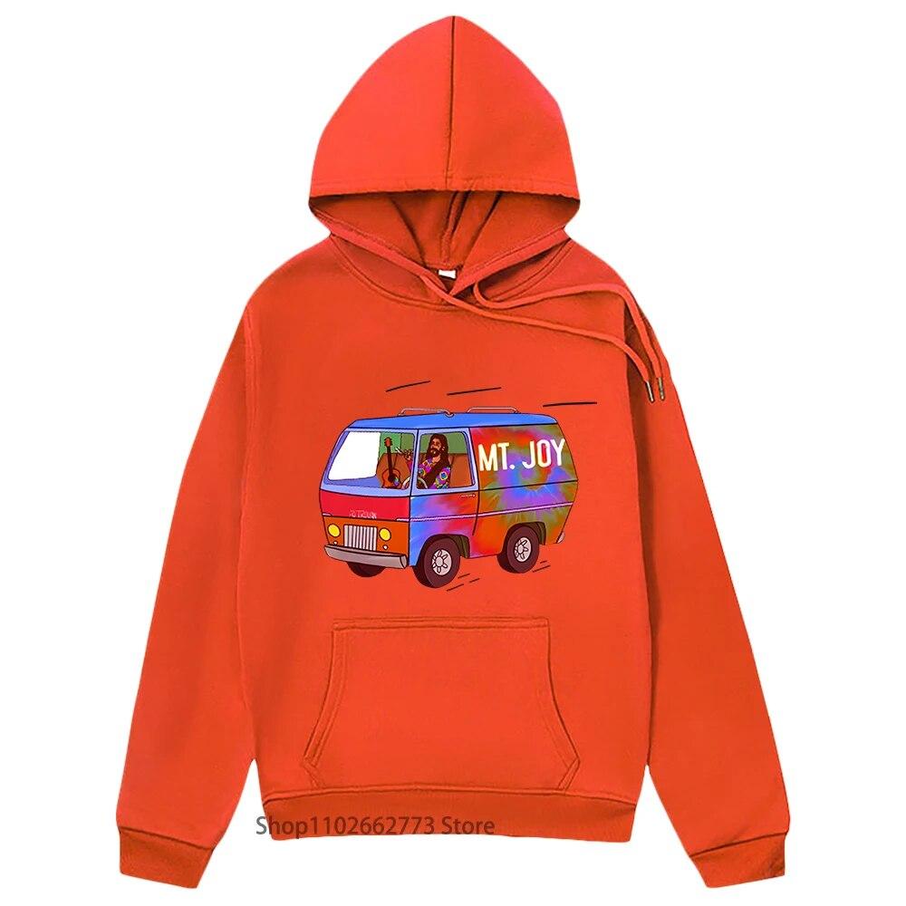 MttJoyy Hoodies Hippi Van Bus Sweatshirt Women/Men 90s Tops Fashion Clothing Harajuku Unisex Pullover Cartoon Y2k Clothes Unisex