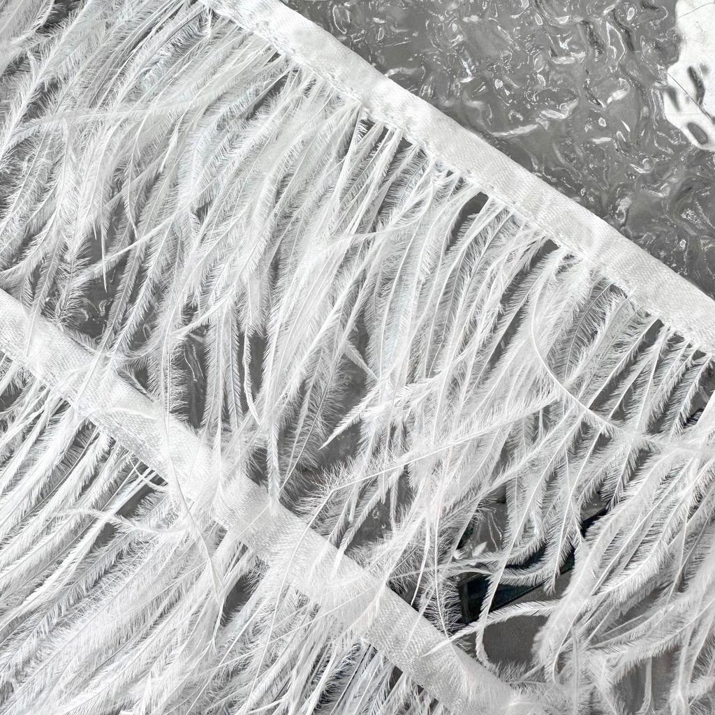 White Feather Tassel Diy Barcode Decorative Clothing Dress Dance Clothing Skirt Accessories Lace Accessories