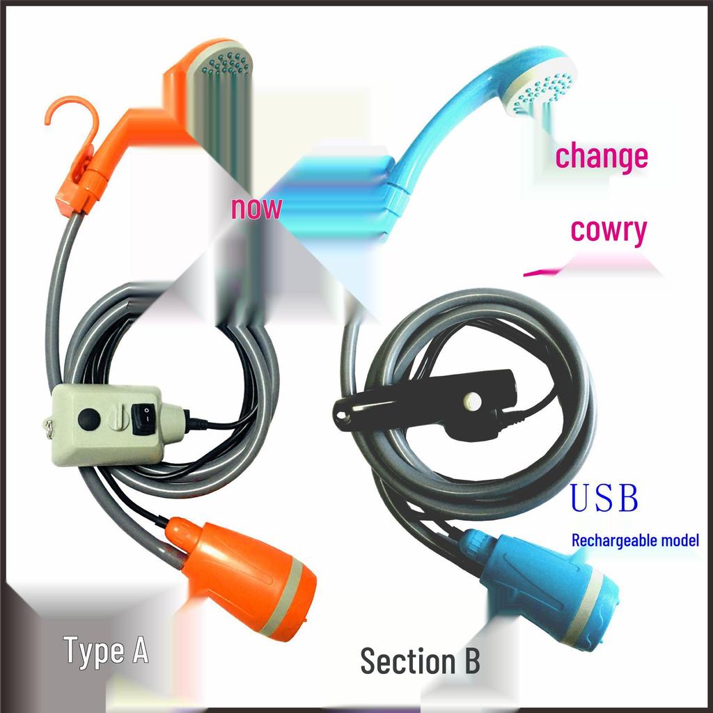 Przenośna głowica prysznicowa samochodowa 12V na kemping na świeżym powietrzu