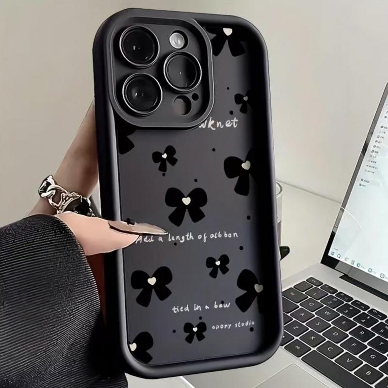 Creative Full-Screen Bow Case for Apple iPhone 14/15 Pro, 16, 15 Pro Max, 13/12 iPhone 13 Pro Max