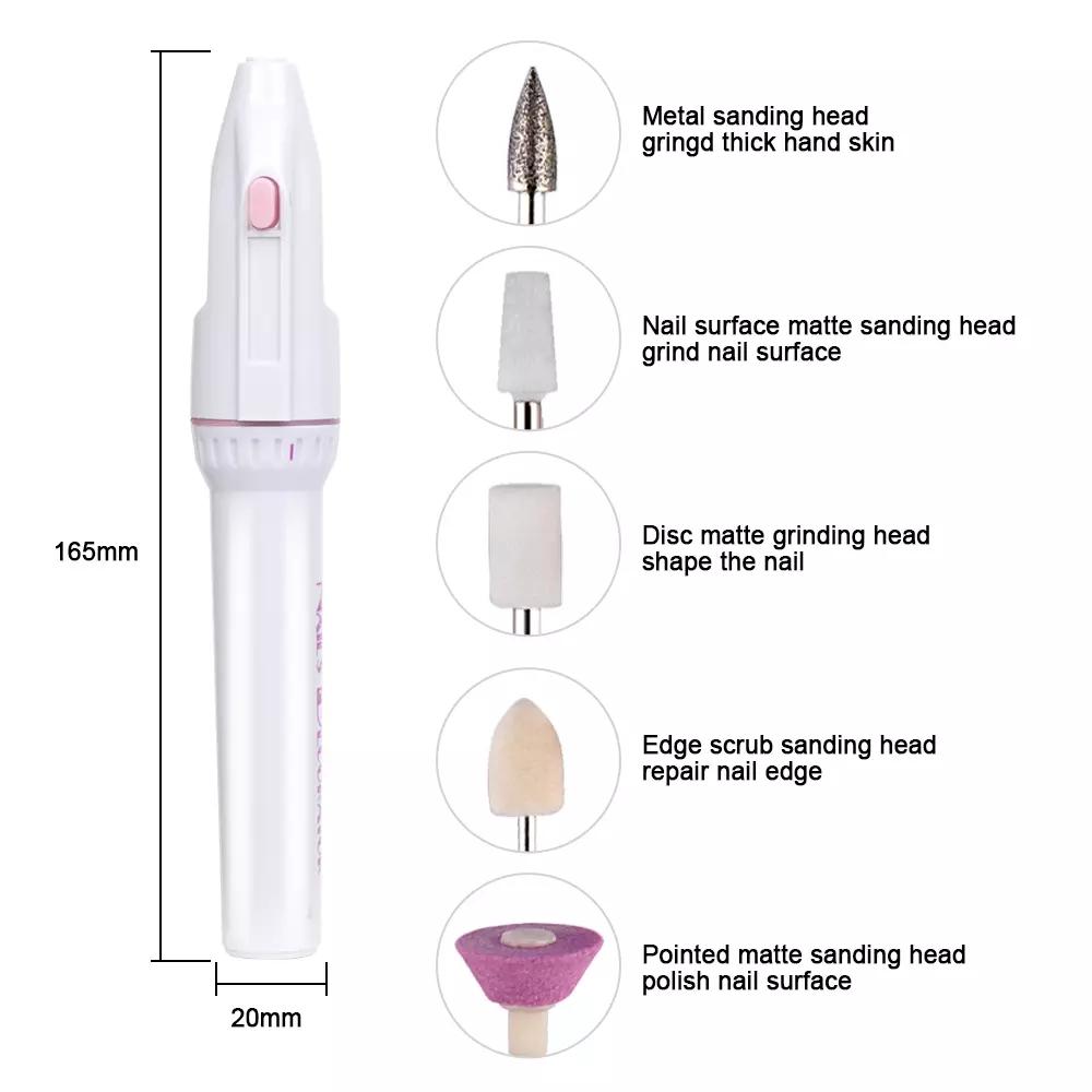 Mașină electrică portabilă de manichiură Set de burghie pentru unghii Mașină de tăiat freza pentru kit personal de manichiură și pedichiură