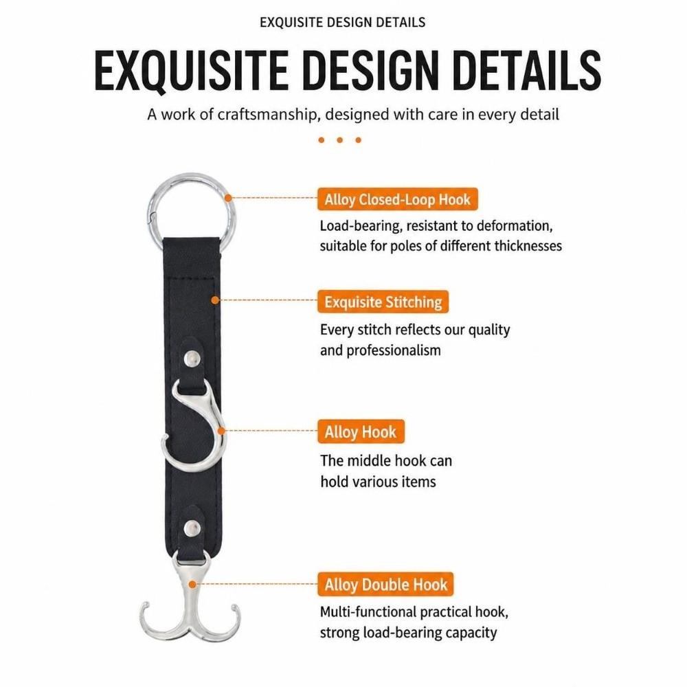 Strong Load-Bearing Headrest Organizer Hook Dual-Function Multi-Function Car Hook  For All Cars