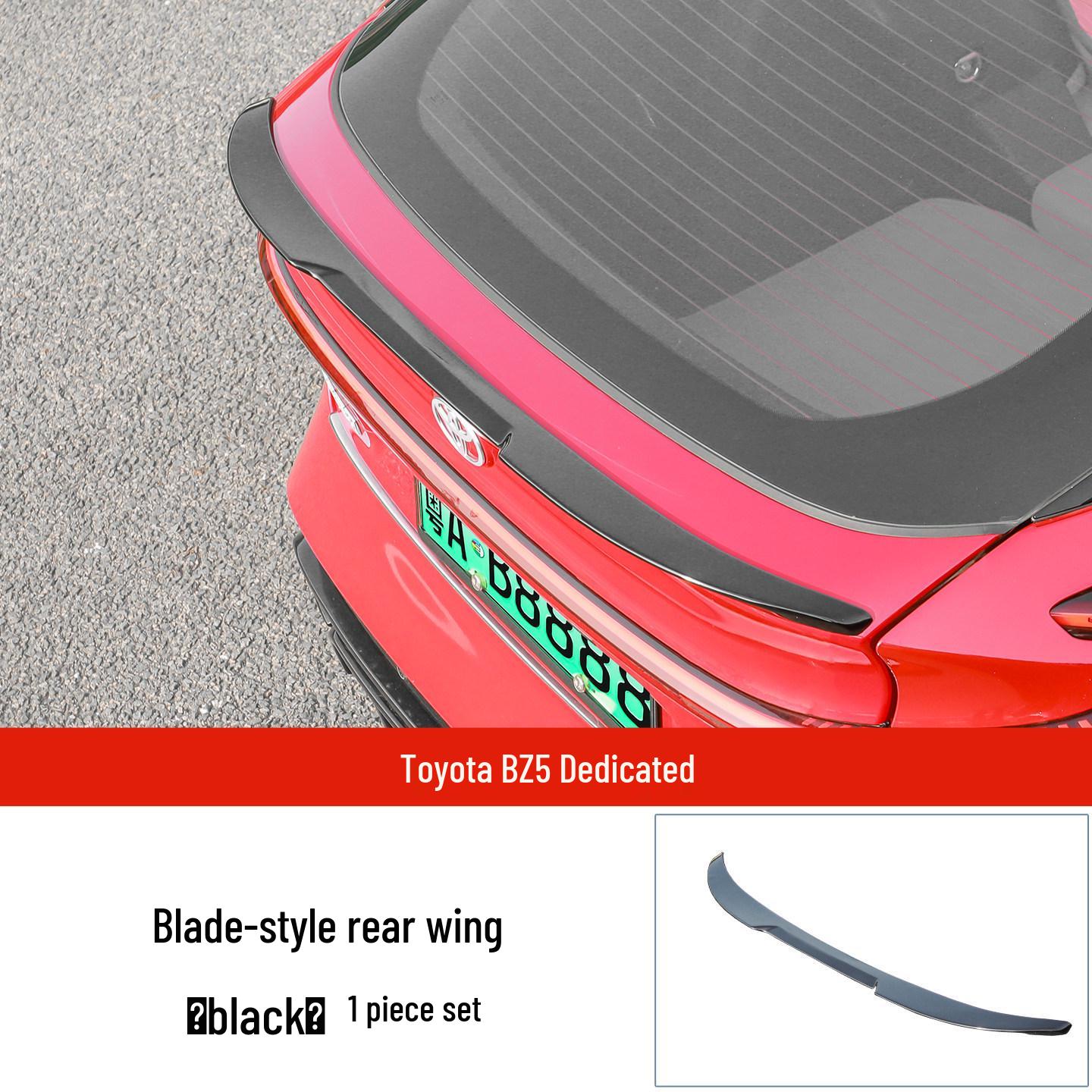 

Toyota bZ5 Rear Blade Spoiler: Dedicated, No-Punch Top Exterior Modification