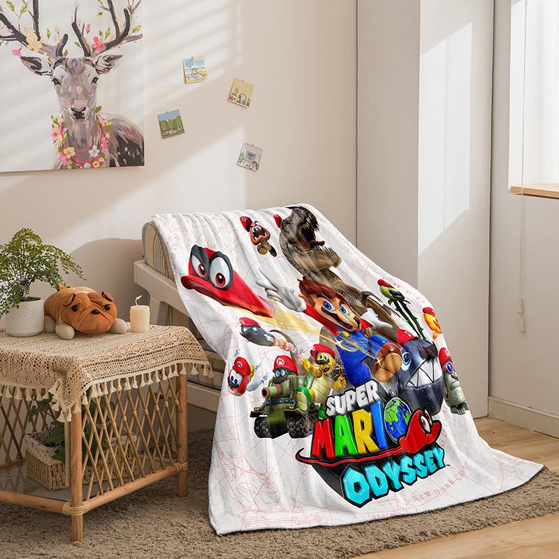 Cartoon Mario Series Double-Sided Flannel 3D Digital Printing Blanket Blanket