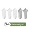 New 5Pairs Men Combed Cotton Socks Mesh Short Breathable Odor Proof and Antibacterial Business Spring Summer for Male Socks Size EU38-45