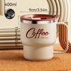 304 Stainless Steel Double Wall Insulated Coffee Cup With Handle Portable Students Leak-proof Water Cup Milk Coffee Mug