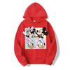 Disney Mickey Minnie Casual Women's Hoodie Cartoon Minnie Pattern Pullover Brushed Warm Sweatshirt Loose and Comfortable Top