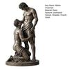 Statue Ornament, Mythology Collectible Bookshelf Vintage Ornament with Distressed Bronze Texture Wrinkled Clothing Pattern for Home Living Room Office
