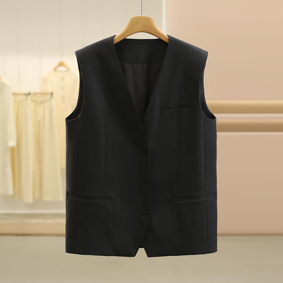 

Bessini Brand: Elegant and Slimming Temperamental Vest for Autumn Large сірий колір