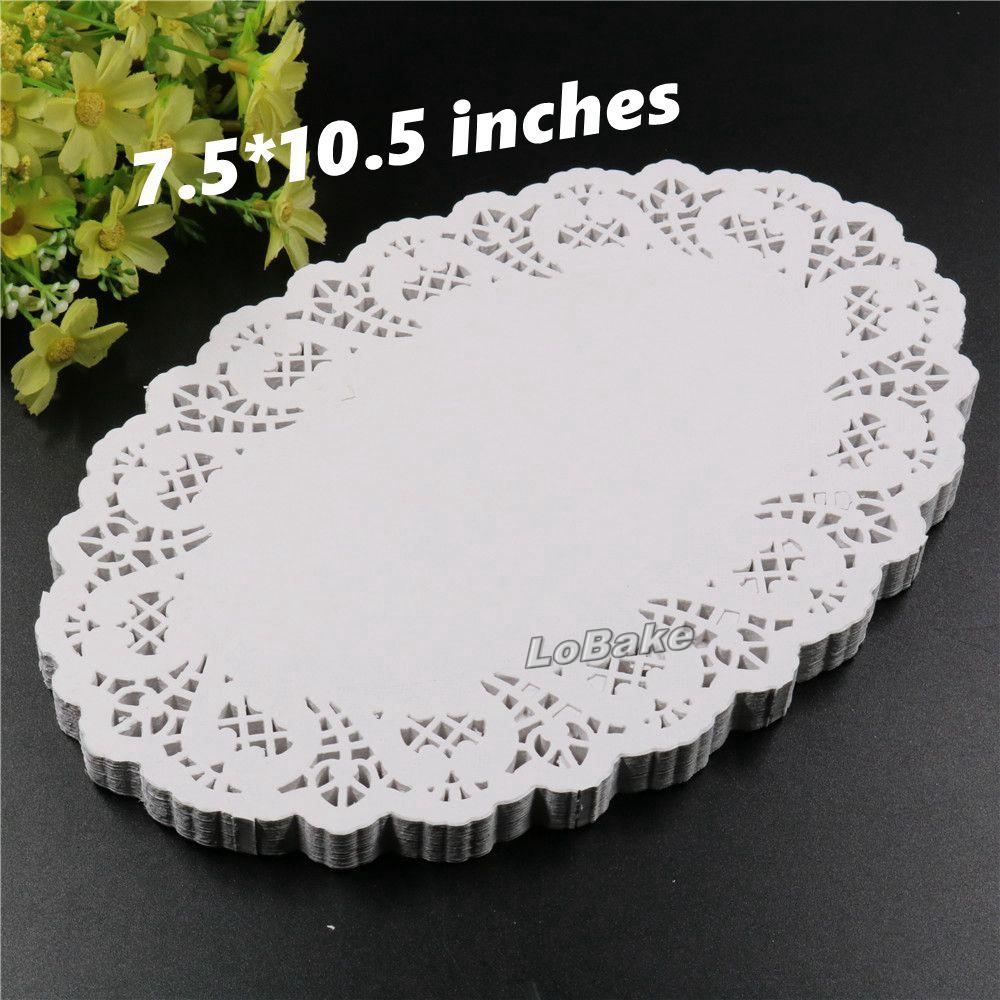 160pcs/pack 3 Sizes Oval Grease Proof White Paper Doilies Party Wedding Christmas Decorative Table Layer Home Supplies