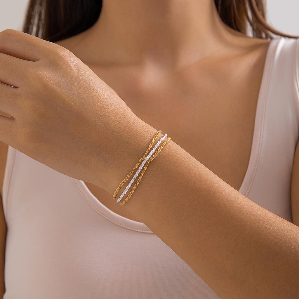 Sparkling naked chain multi-layer neck necklace ins wind simple winding chain necklace women's