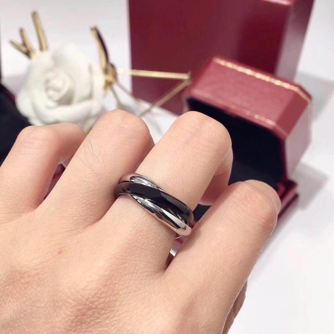 

18K Rose Gold-Plated Three-Color Cross Couple Ring Size 9