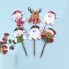 1Pc Novelty Christmas Plush Ballpoint Pens, Black Ink 0.7mm Assorted Shapes Santa Claus, Snowman, Reindeer for Christmas Party Gift School Students Da