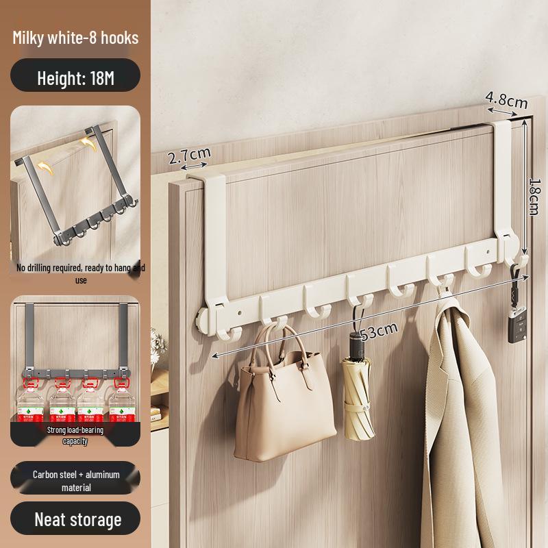 Silent Adhesive Wall-Mounted Clothes Hanger Hook for Bedroom Doors