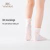 YEEHOO Girls' Lightweight Mesh Bowknot Mid-Calf Socks