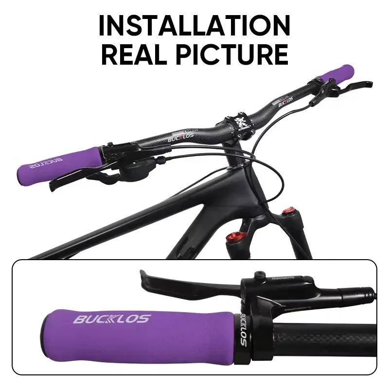 Bucklos Bicycle Grips Integrated Rubber Anti-Slip Mtb Handlebar Cover Lock On Mountain Bike Handle Bar Cuffs Bmx Cycling Parts