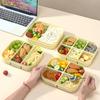 WORTHBUY 1200/1400ml Plastic Divided Lunch Box For Student Microwave Portable Large Capacity Sealed Fruit Salad Food Container