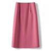 Women's High Waist A-Line Midi Skirt Non-Stretch Commuter Suit Skirt With Back Slit
