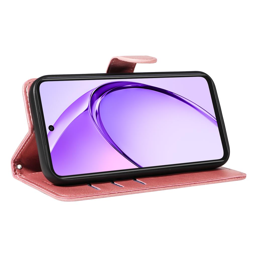 For Oppo A5x 5G/A3x 4G/5G (India)/A3 4G/5G/A60 5G/A40 4G/A40M 4G Case Flip Wallet T-Shape Lines Leather Phone Cover