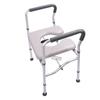 Raised Toilet Seat with Handle Anti Slip Adjustable Simple Sturdy Elderly Toilet Seat Riser for
